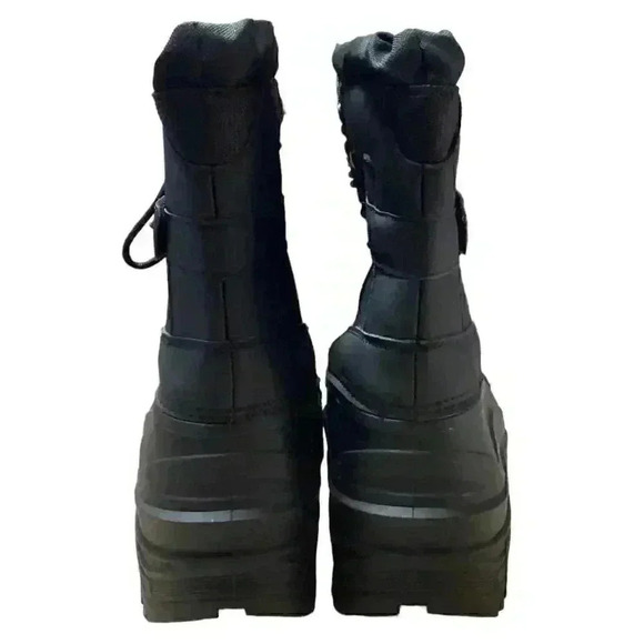 Khombu Men 13 Waterproof Insulated Lace Up Drawstring Snow Boots Black Vegan NEW main image 6